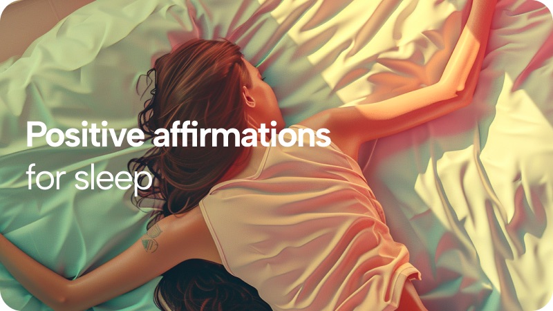 Positive affirmations for sleep  blog card image