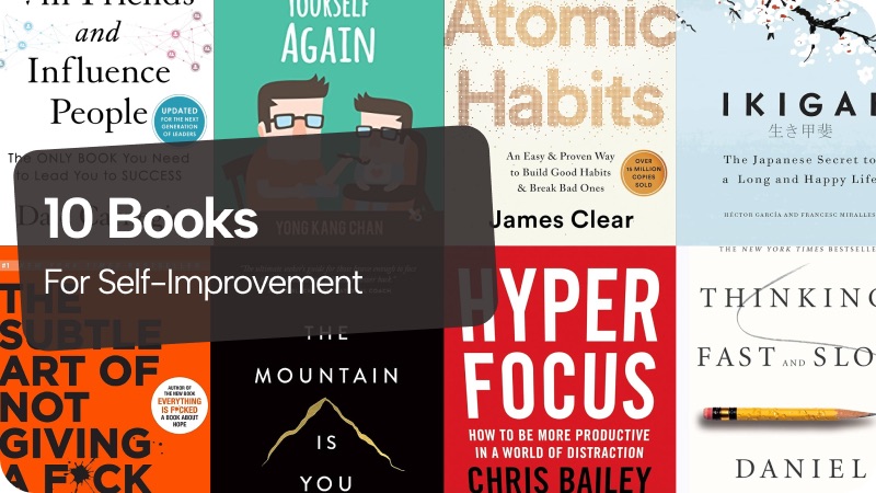 Top 10 Books for Self-Improvement  blog card image